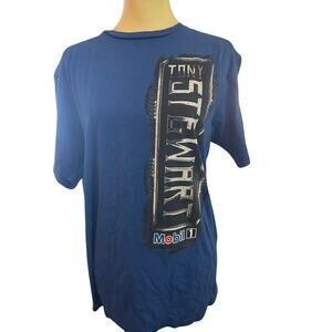 Chase Authentics NASCAR Tony Stewart #14 Mobile 1 Blue Tee, Size Large